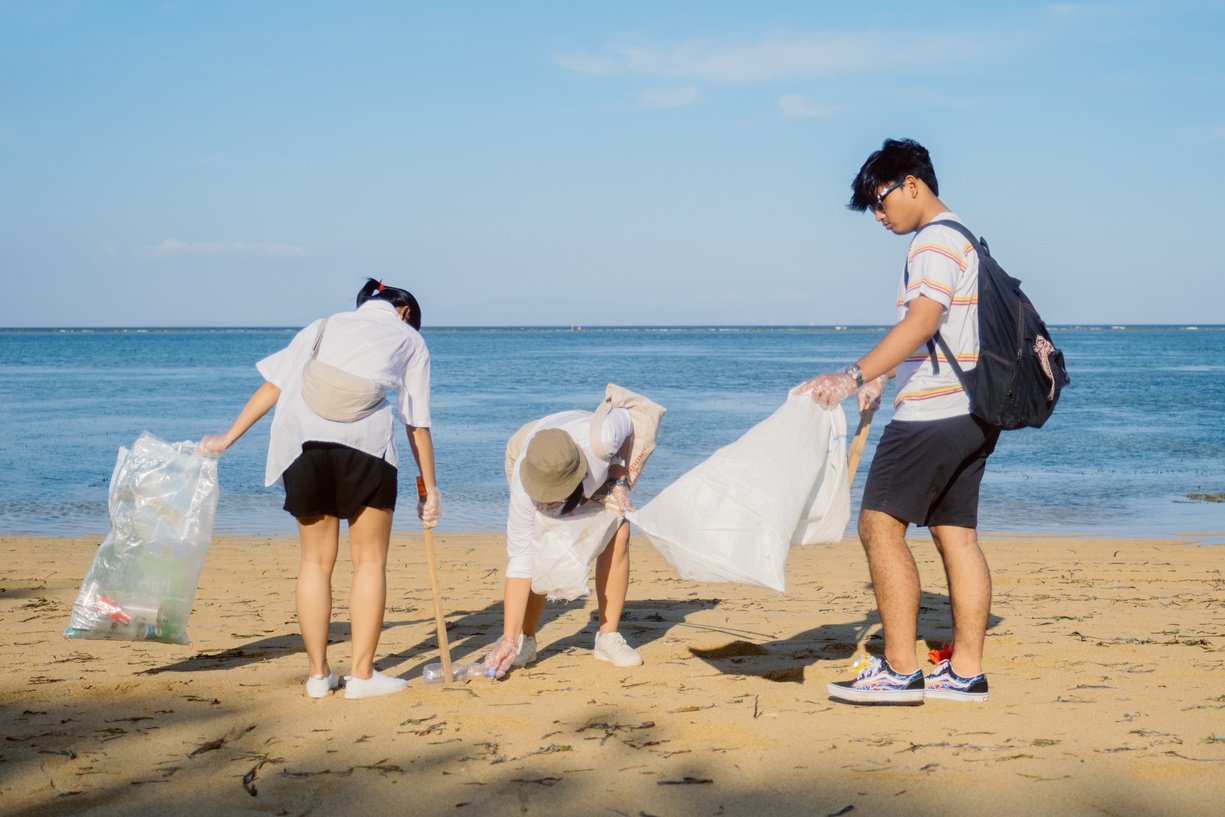 People Cleaning the Trash in Shoreline